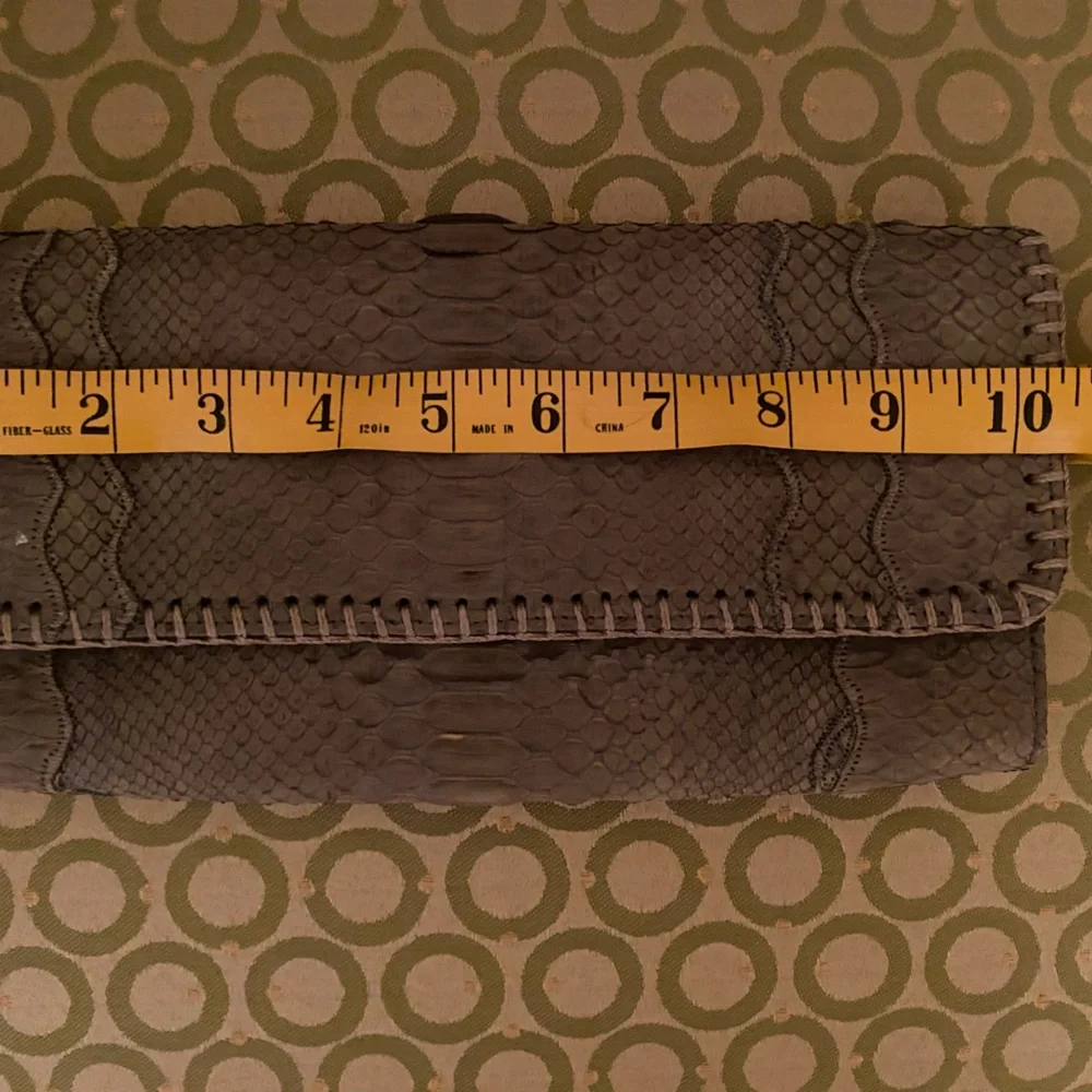 Carlos Falchi Python skin clutch with strap